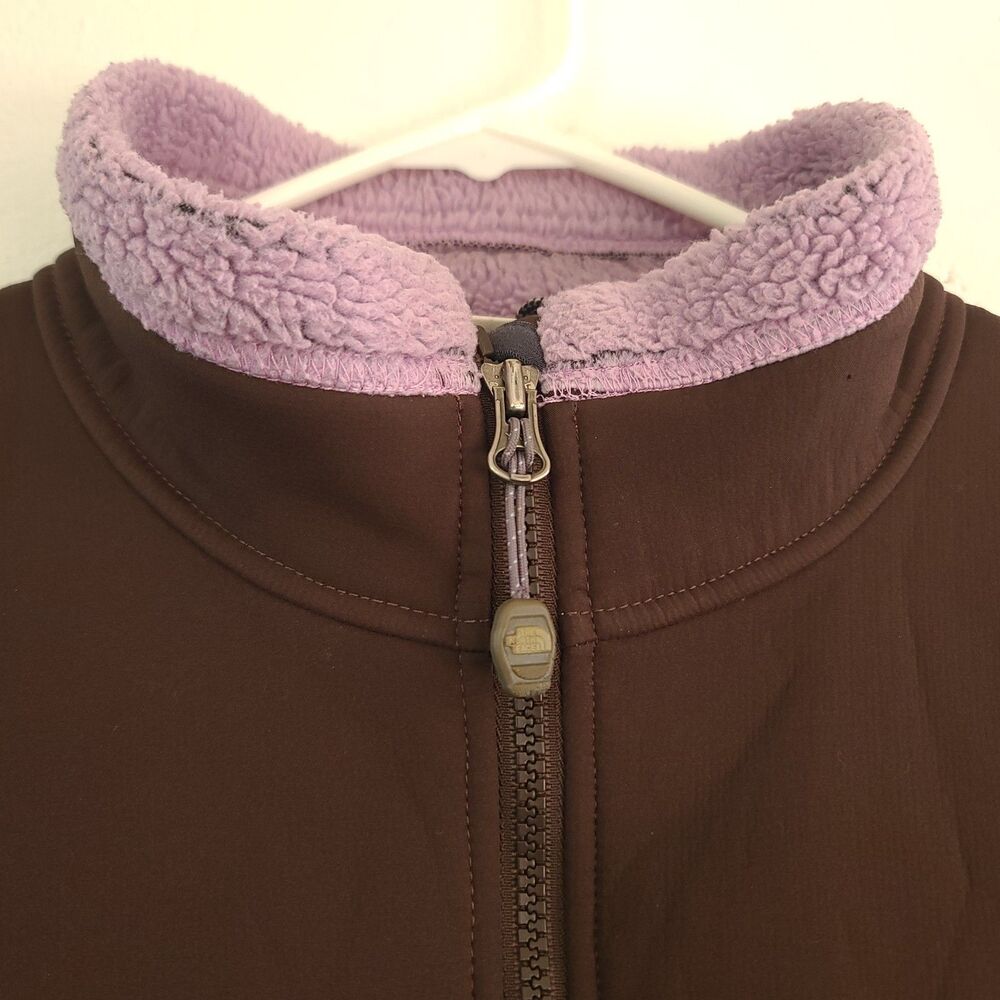 The North Face Summit Series Polartec Brown Teal Soft Shell Jacket Women’s Sz LG - Picture 8 of 16